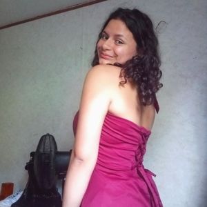 Magenta cute dress L/G corset knee length